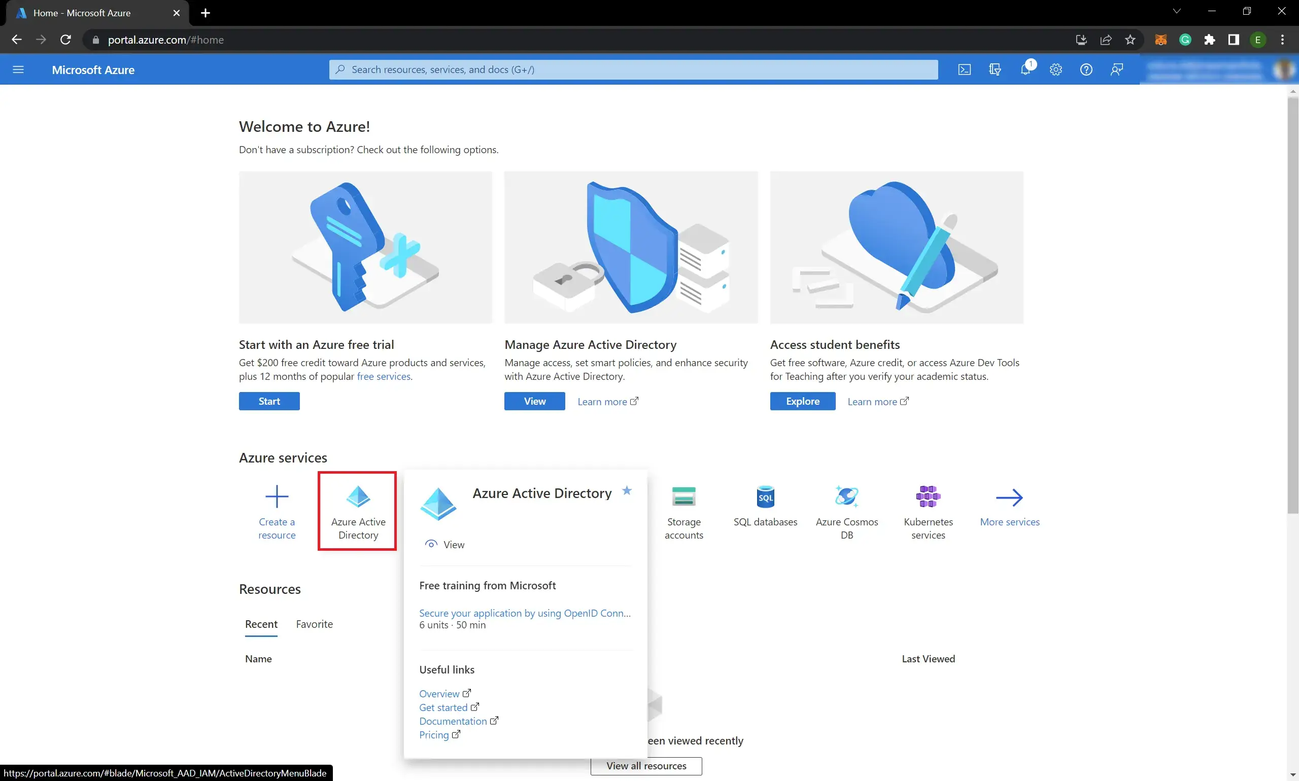 How to create a Azure Active Directory