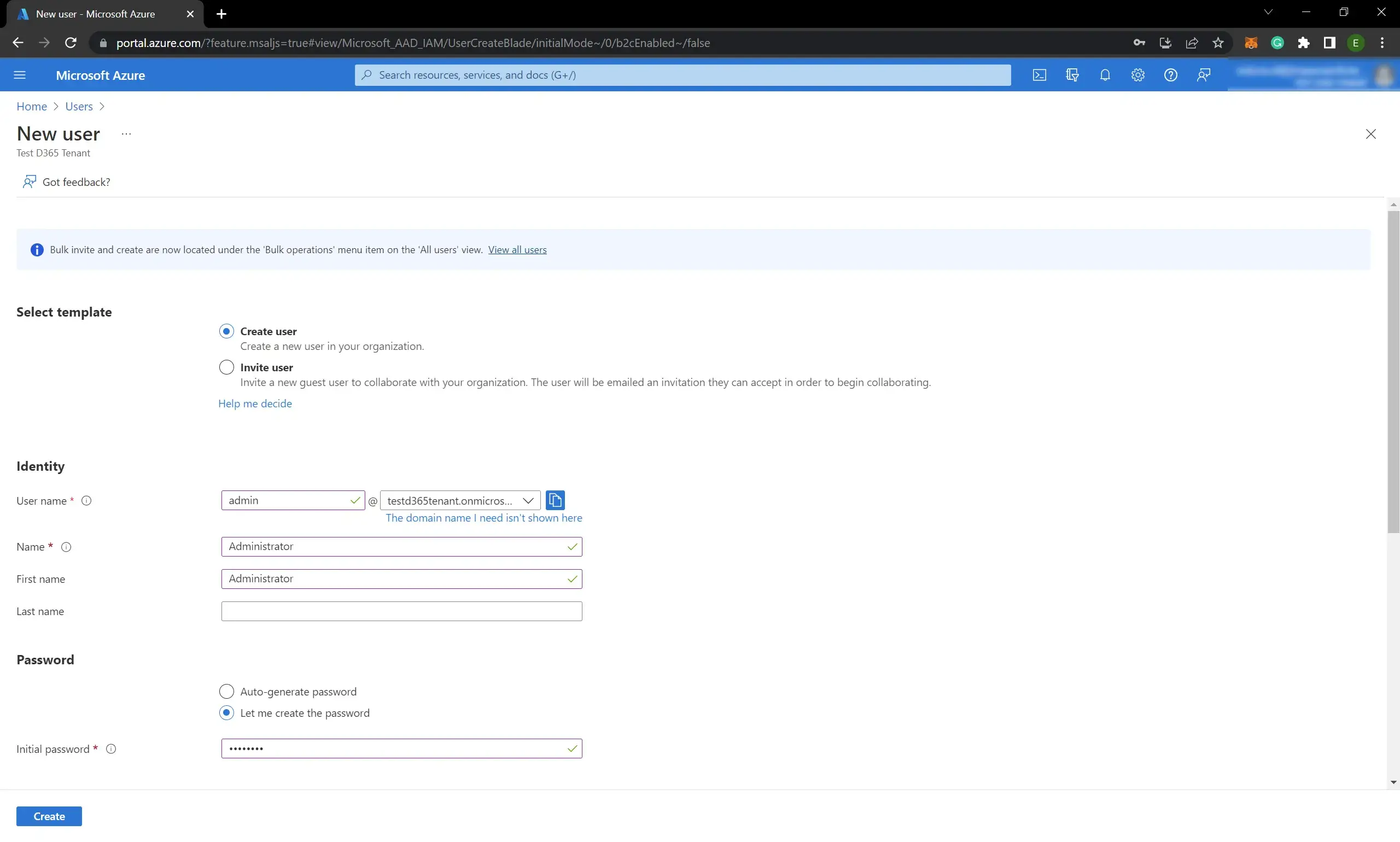 How To Create A New Azure Tenant For Install Dynamics 365 Cloud App