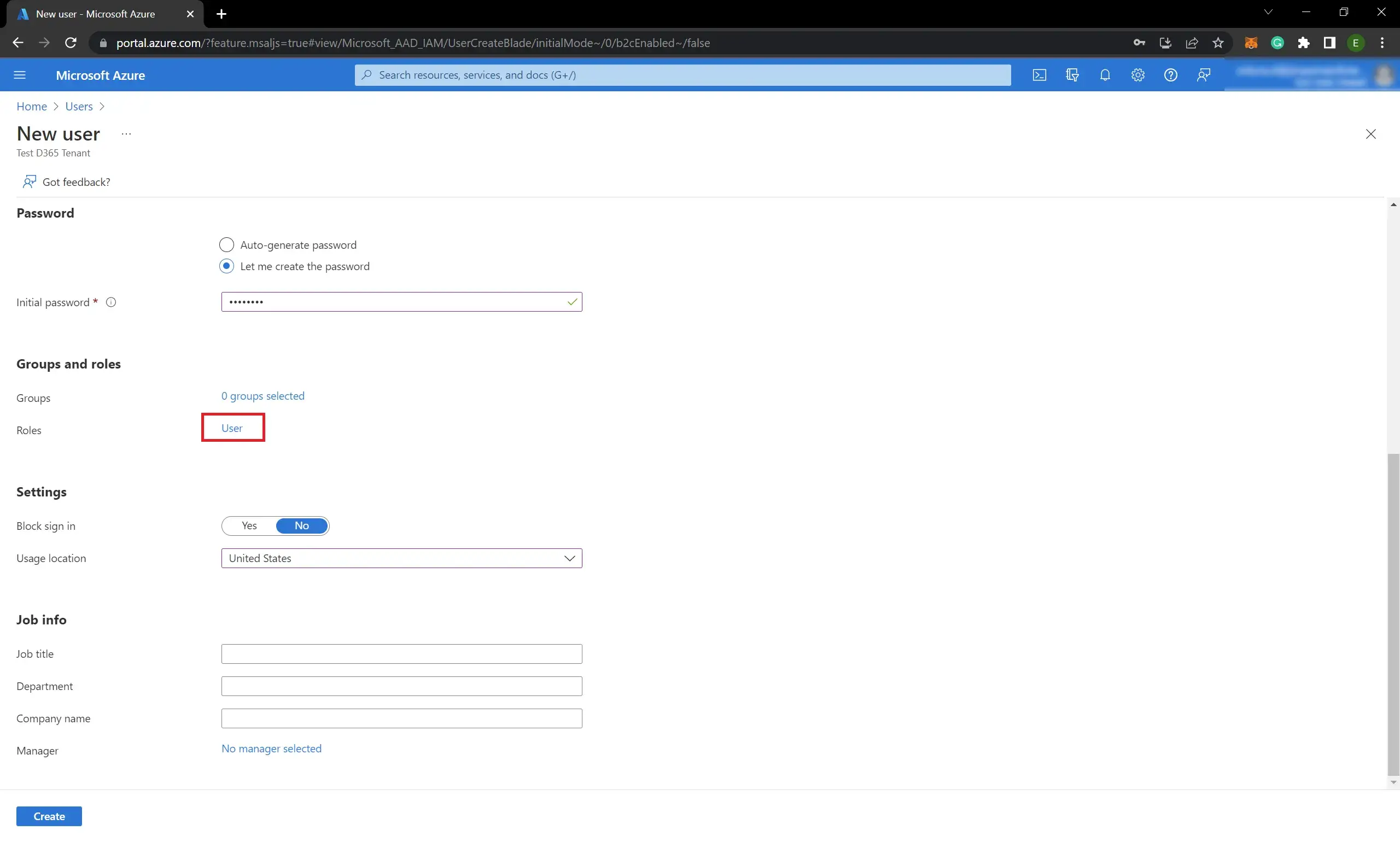 How to assign roles to users Azure tenant