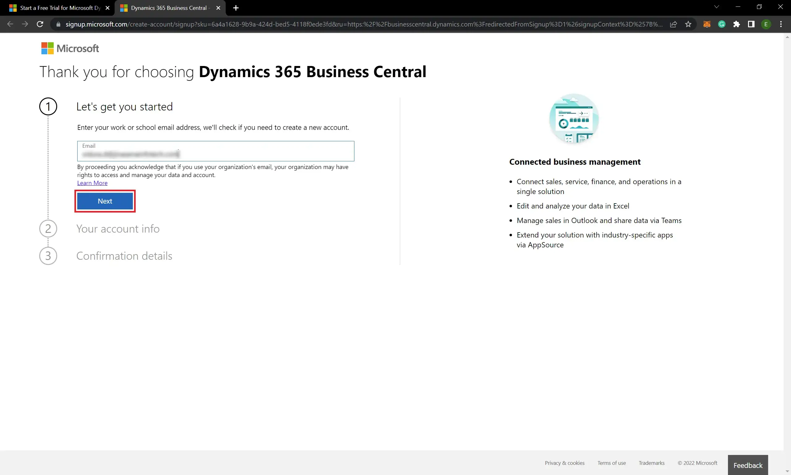 Configure Dynamics 365 Business Central Cloud Free Trial Version