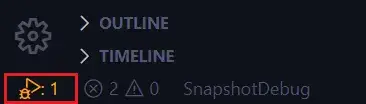Snapshot debug icon Visual Studio Code