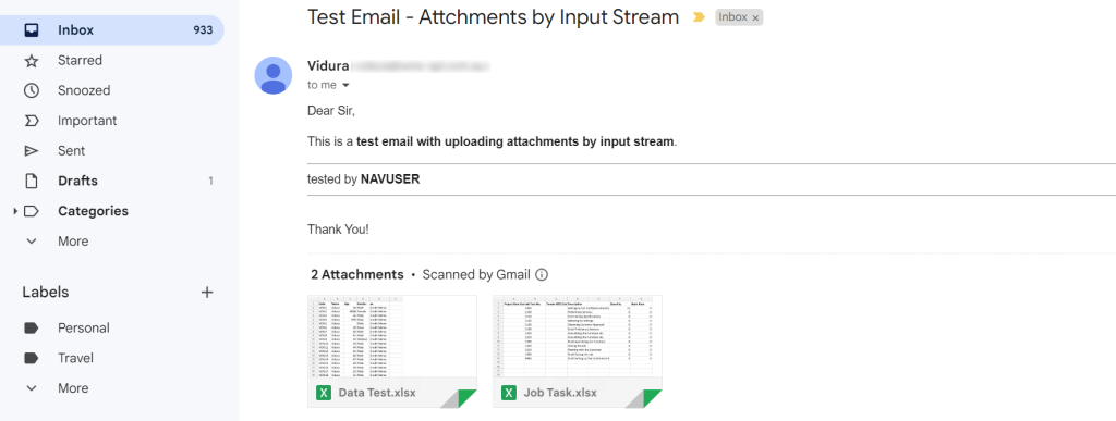 How to send email with attached documents directly and with mail dialog window by standard BC email setup AL