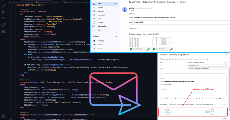 How to send email with attachments - AL development in Business Central